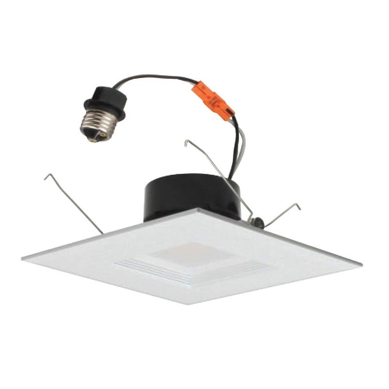 Nicor إضاءة NICOR 6 بوصة LED مربعة بيضاء مدمجة في 4000K (DQR6-10-120-4K-WH-BF) - Image 1